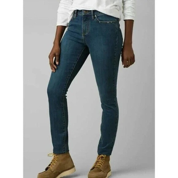 prAna Sienna Jean Deep Blue Stretch Denim Size 2/26 Regular MSRP $109 NEW - Picture 4 of 10